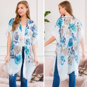 DONATING SOON! 🌸 Bohemian Floral Kimono / Swim Cover-Up